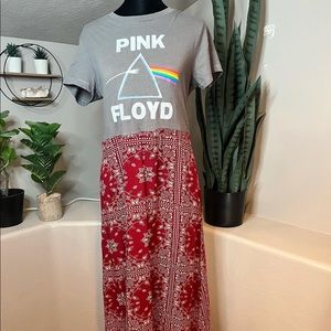 Reworked Maxi Band Tee Dress
